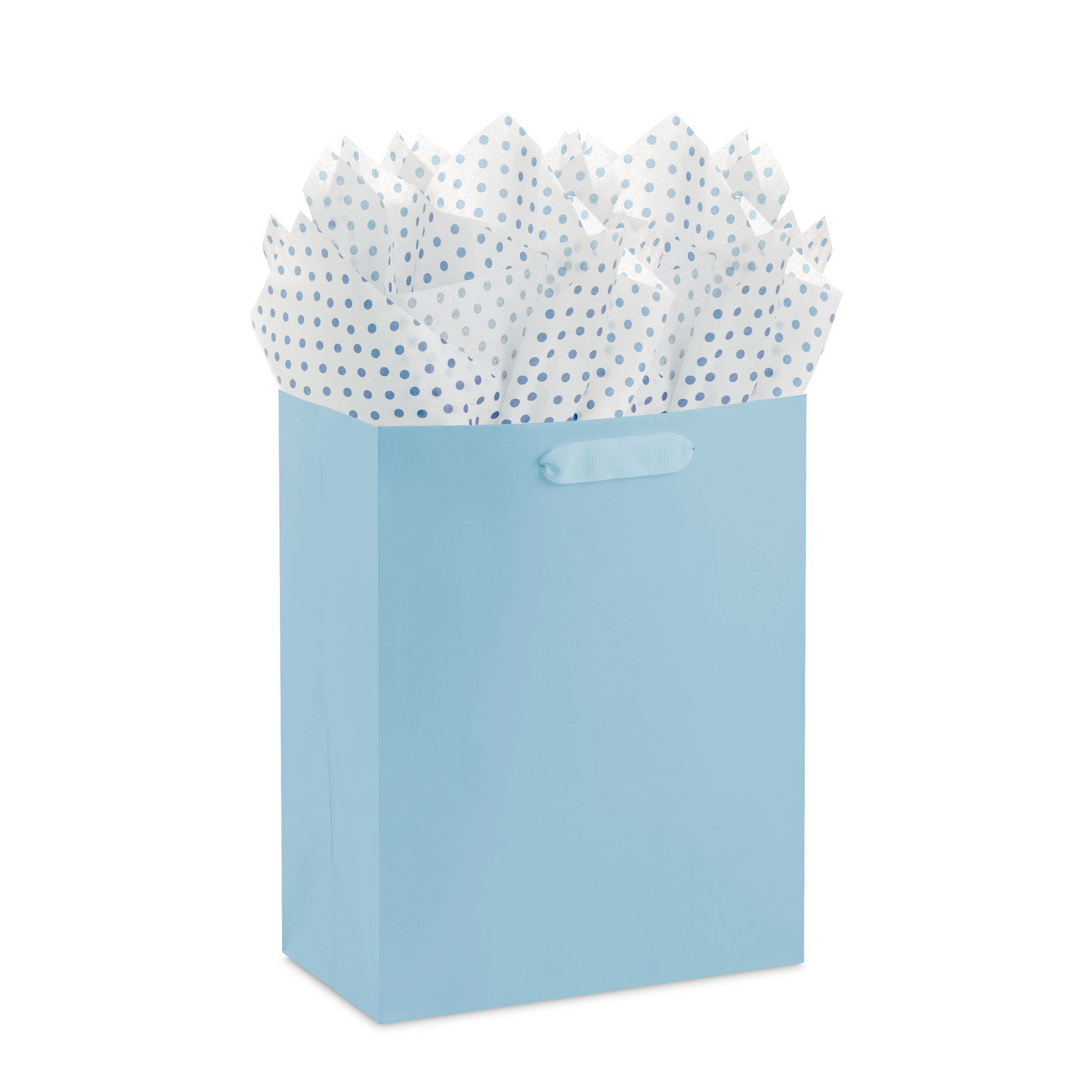 Navy Blue Polka Dots on White Tissue Paper, 6 sheets for only USD 1.99 | Hallmark