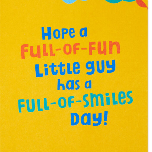 Fun Little Guy Lion Birthday Card With Sticker, 