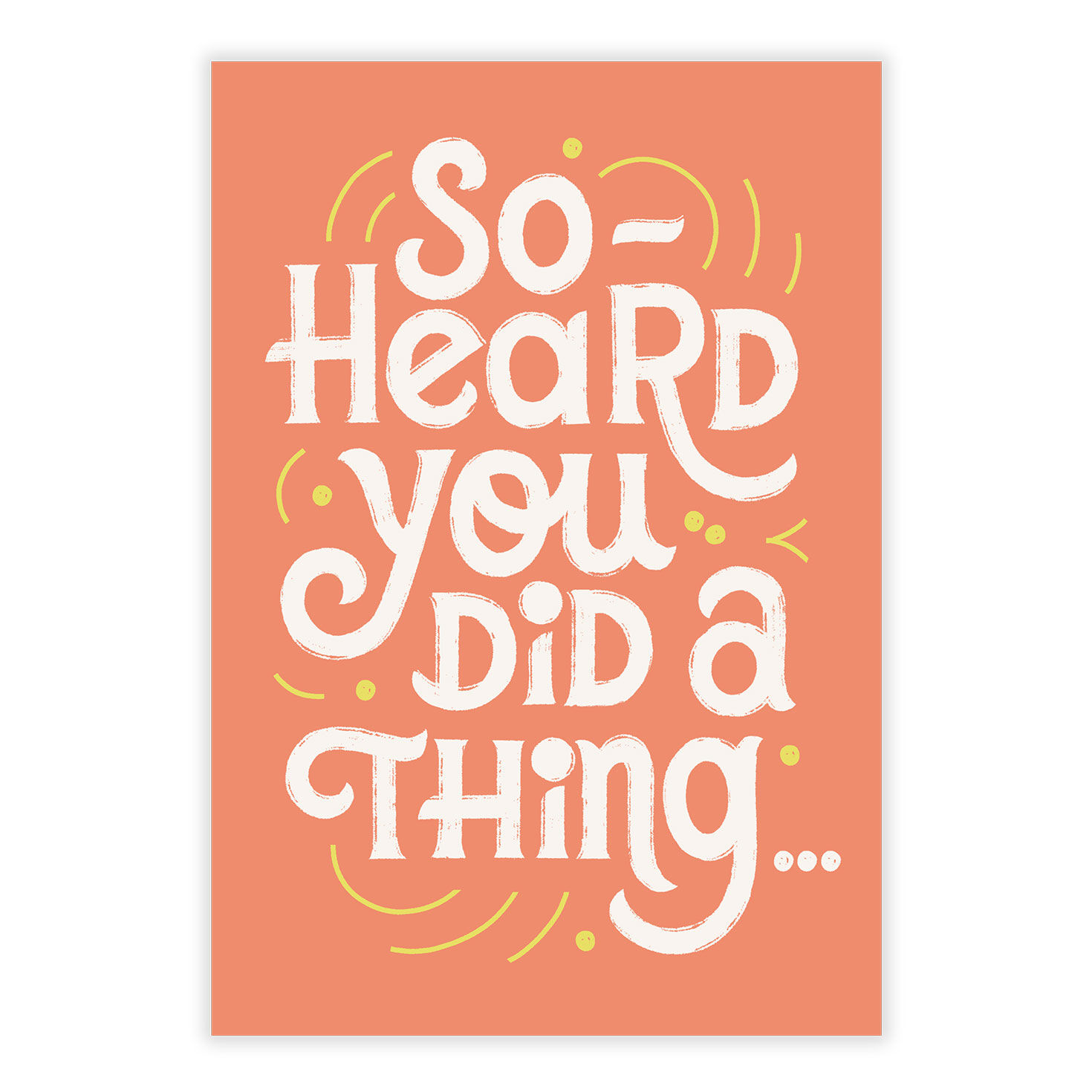 Lettering on Orange Personalized Congrats Card front image number 2