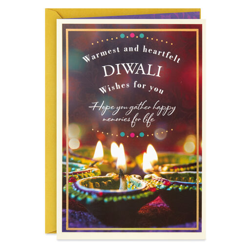 Warm and Heartfelt Wishes Diwali Card, 