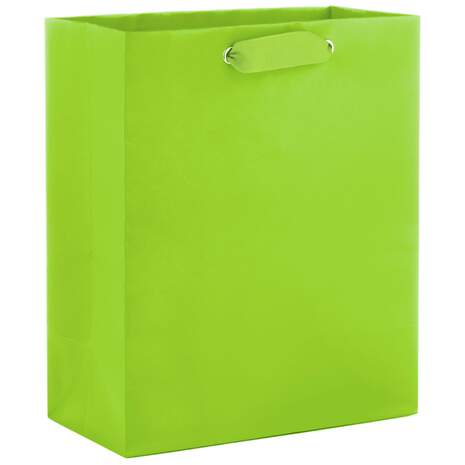Lime Green Medium Gift Bag, 9.6", , large