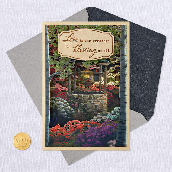 Thomas Kinkade Love Is the Greatest Blessing Anniversary Card for Both, , large image number 5