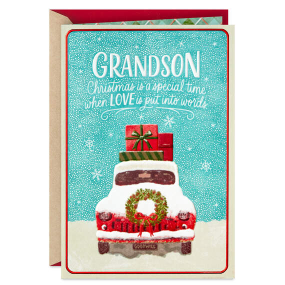Grandson, Many Special Memories You've Given Me Christmas Card, , large image number 1