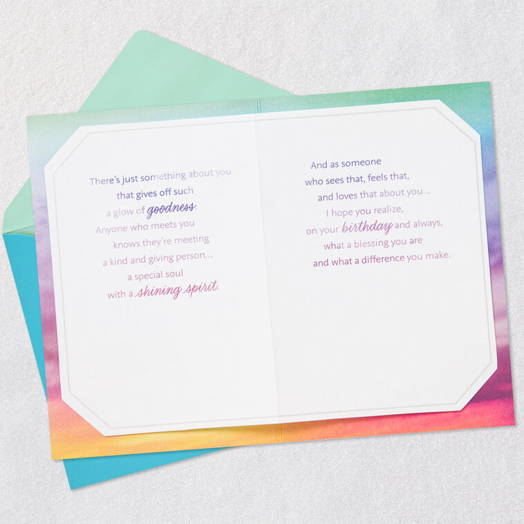 You're a Special Soul With a Shining Spirit Birthday Card, , large image number 4