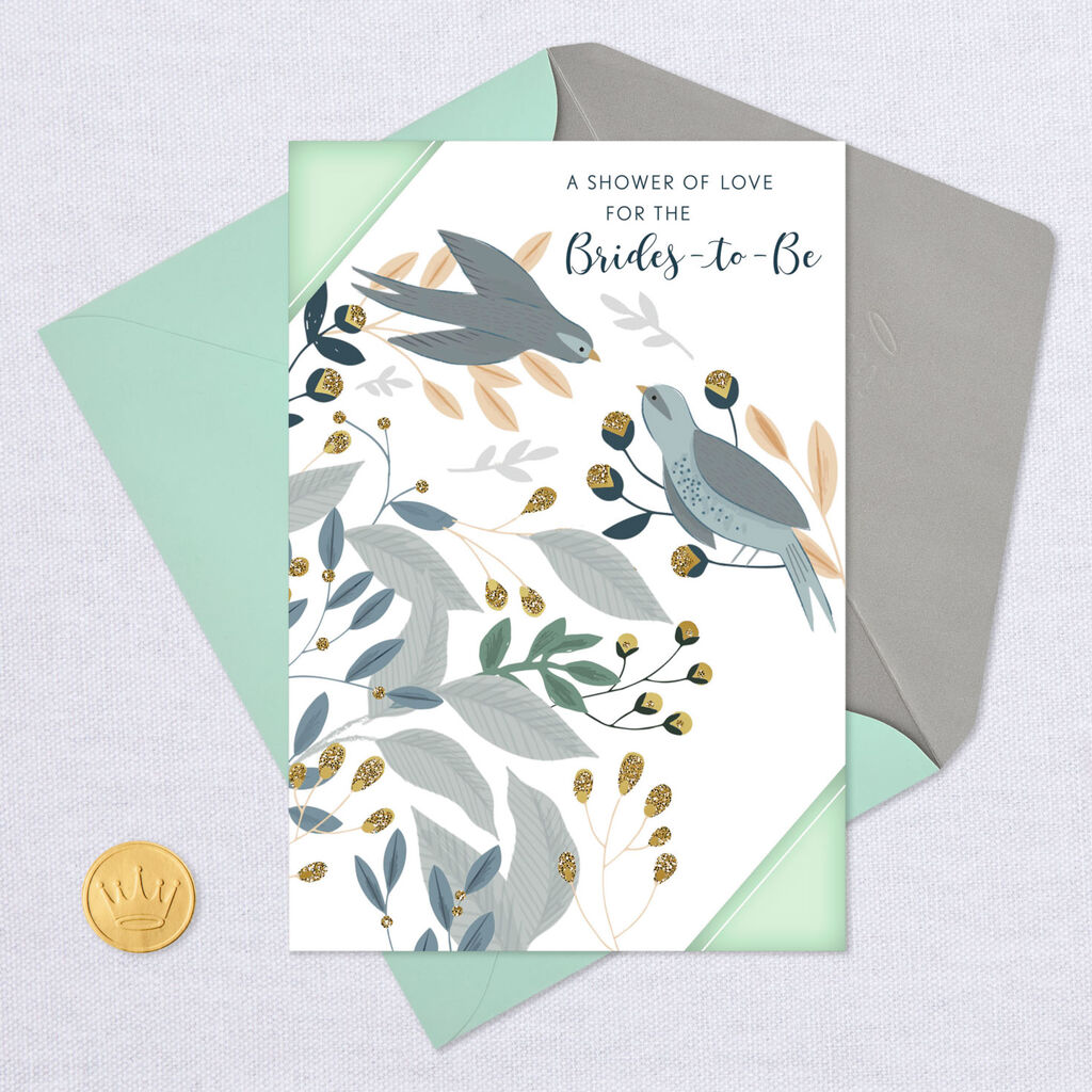A Shower Of Love Wedding Shower Card For Two Brides To Be