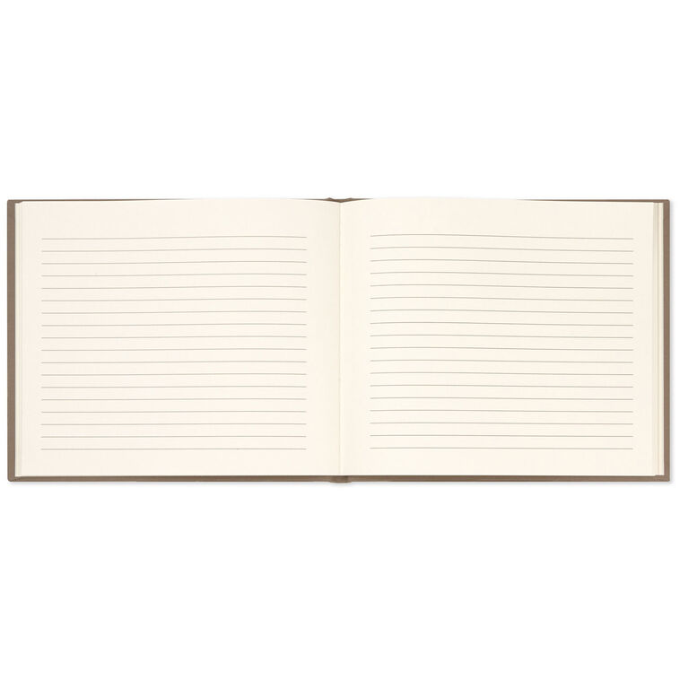 Gold on Gray Memorial Service Guest Book inside spread image number 4
