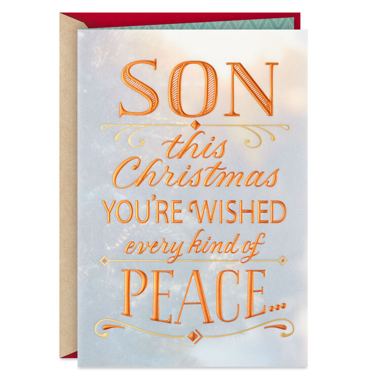 Wishing You Peace Christmas Card for Son