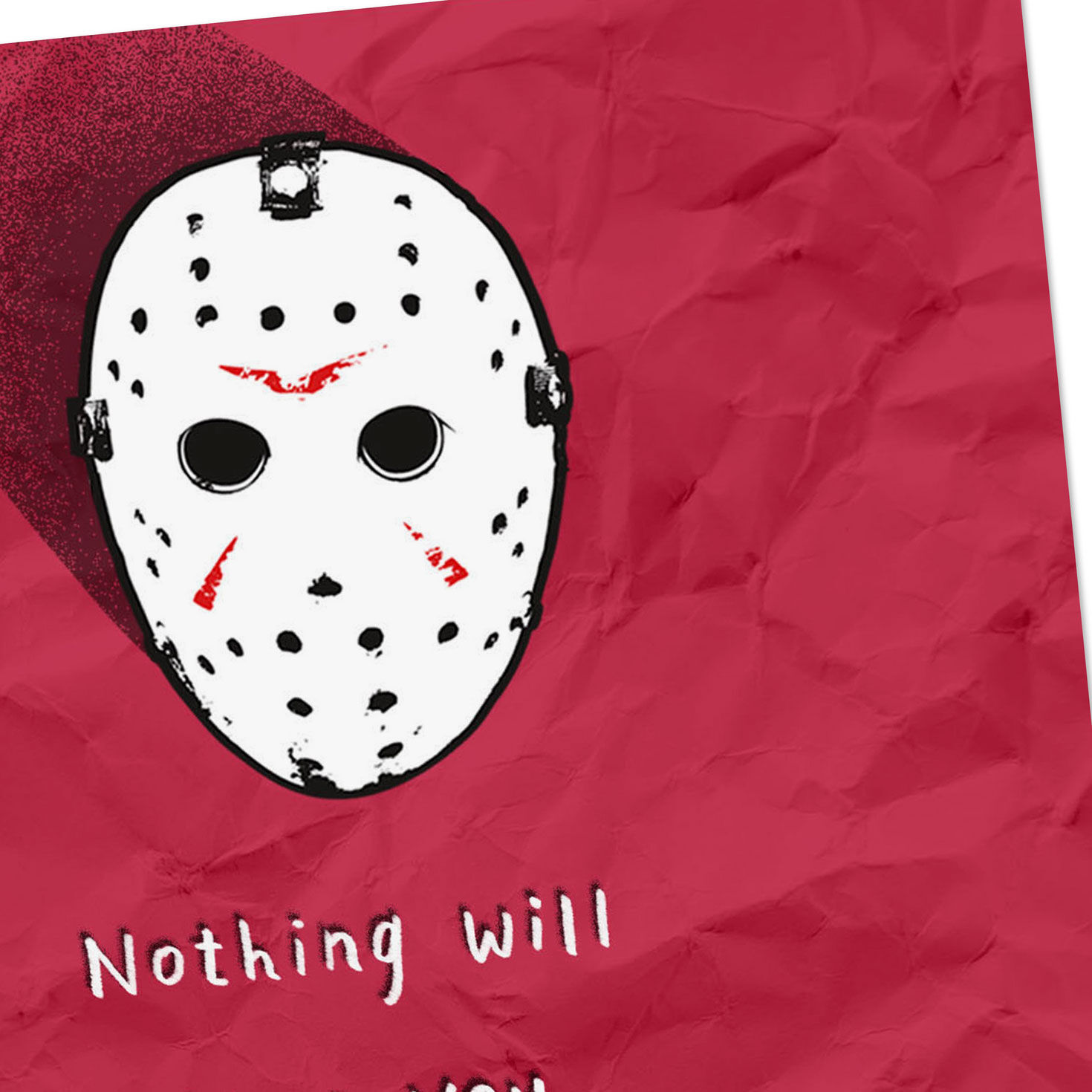 Friday the 13th Nothing Will Save You Funny Valentine's Day Card Card Front Detail image number 4