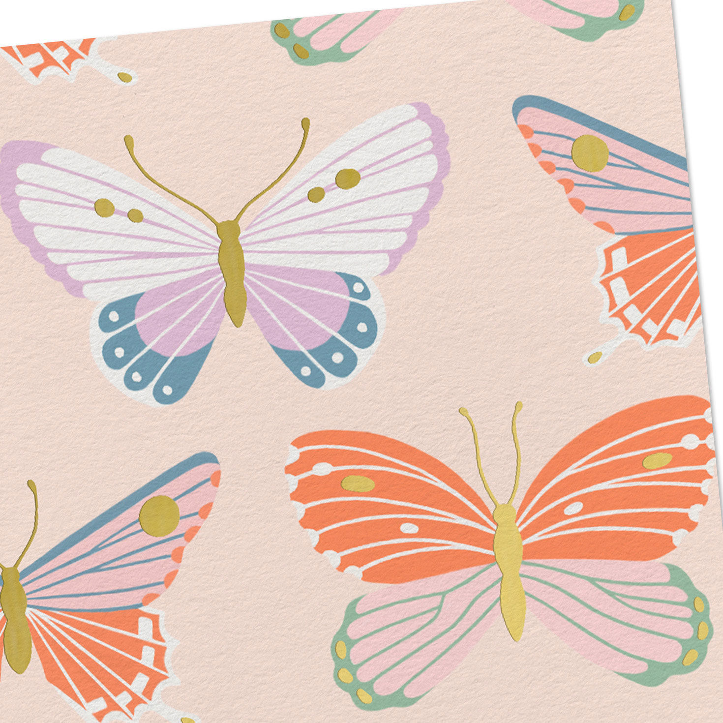 Butterflies on Blush Blank Note Cards Pack  image number 4