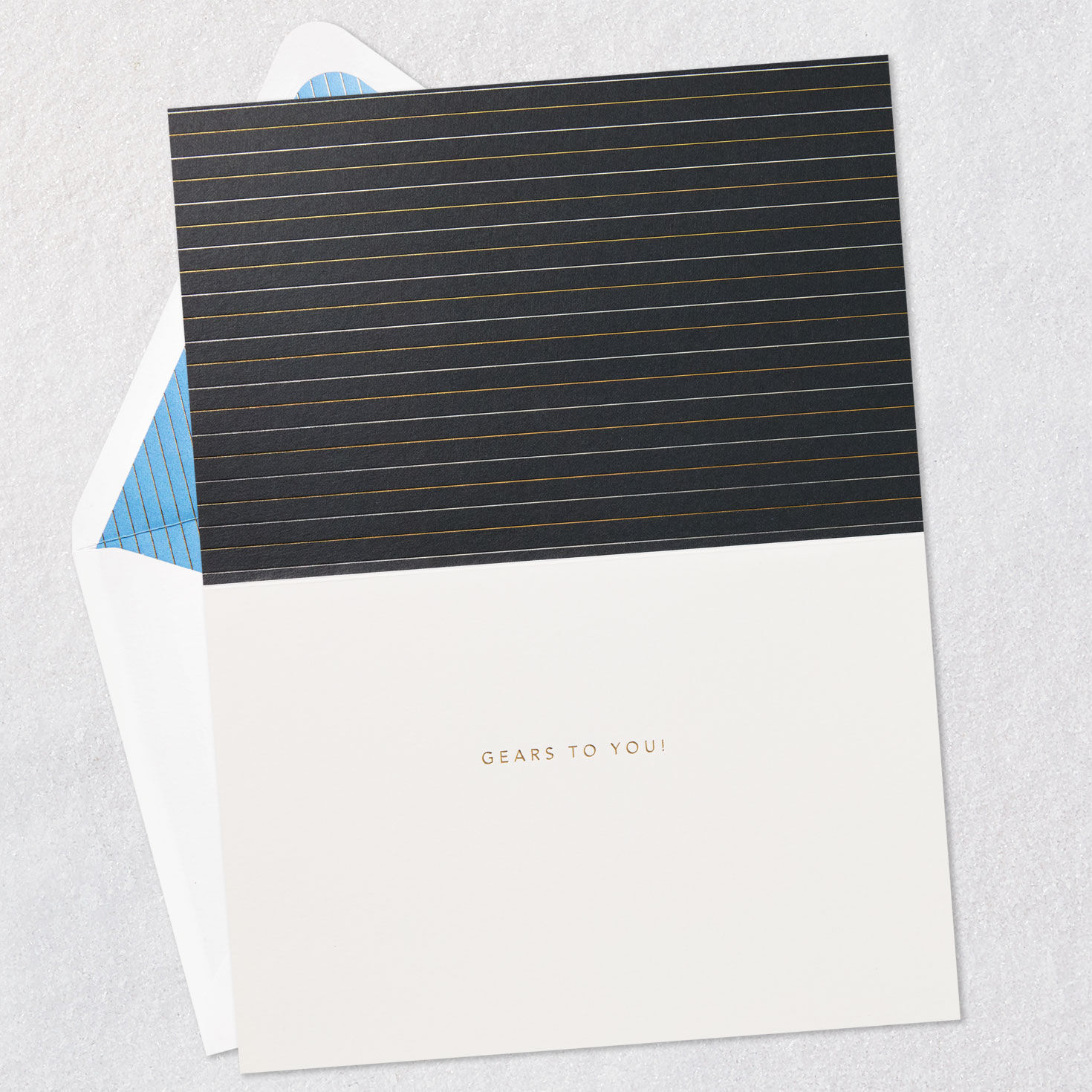 Motorcycle and Balloons Signature Birthday Card Open card with envelope image number 3