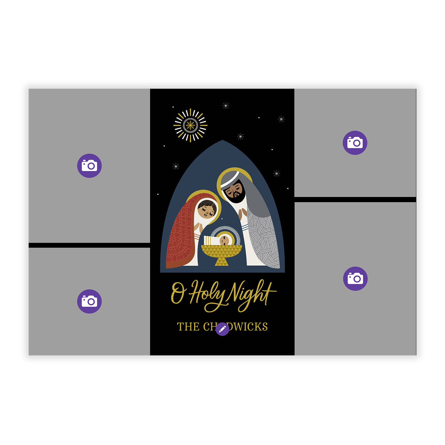 O Holy Night Flat Christmas Photo Card, , large image number 5