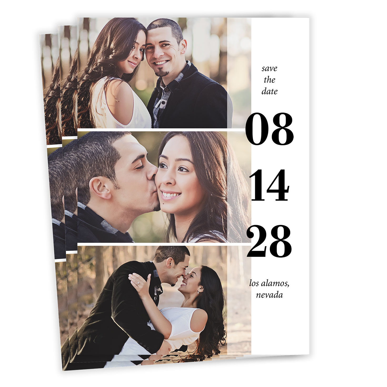Minimalist Photo Strip Flat Wedding Save the Date