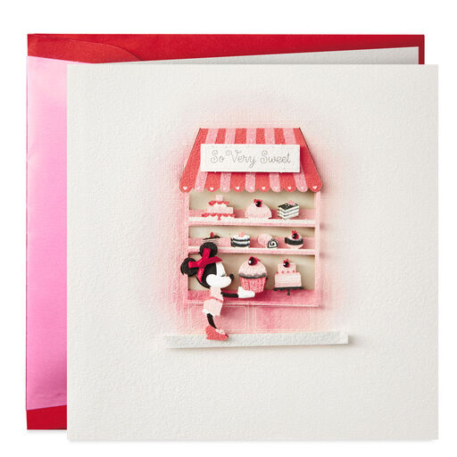 Disney Minnie Mouse Bake Shop Window Birthday Card for Her, 