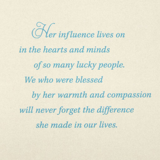 Her Influence Lives On Sympathy Card, 