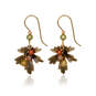 Silver Forest Gold-Tone Leaf and Beads Metal Drop Earrings, , large image number 1