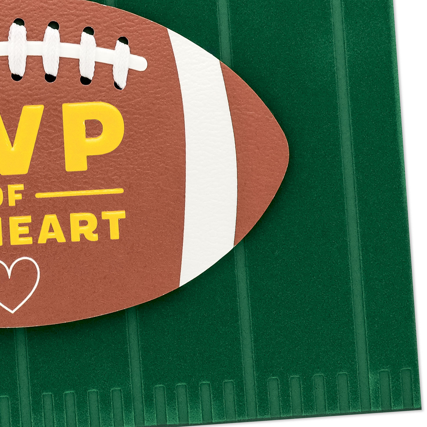 Football Heart Father's Day Card from Wife Card Front Detail image number 4