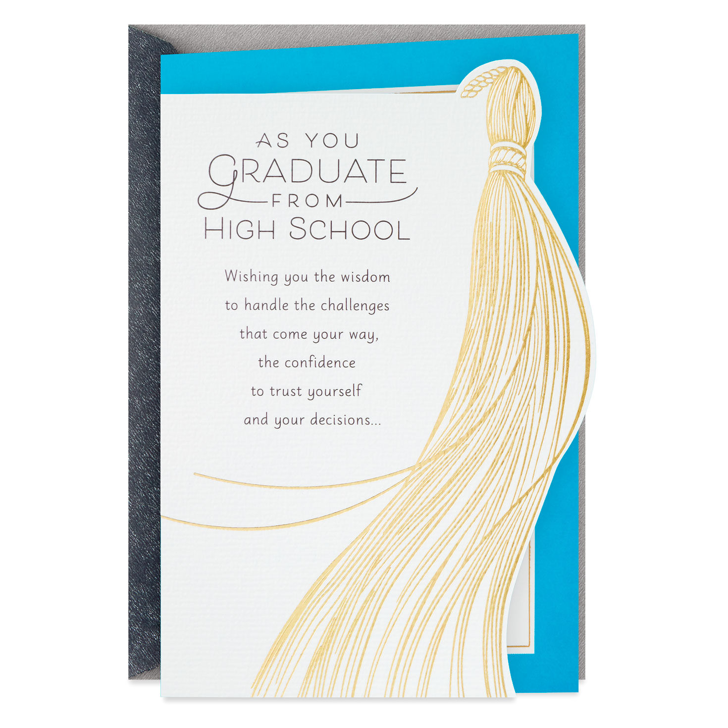 YOU DESERVE IT High School College G33 Hallmark GRADUATION Card Congratulations