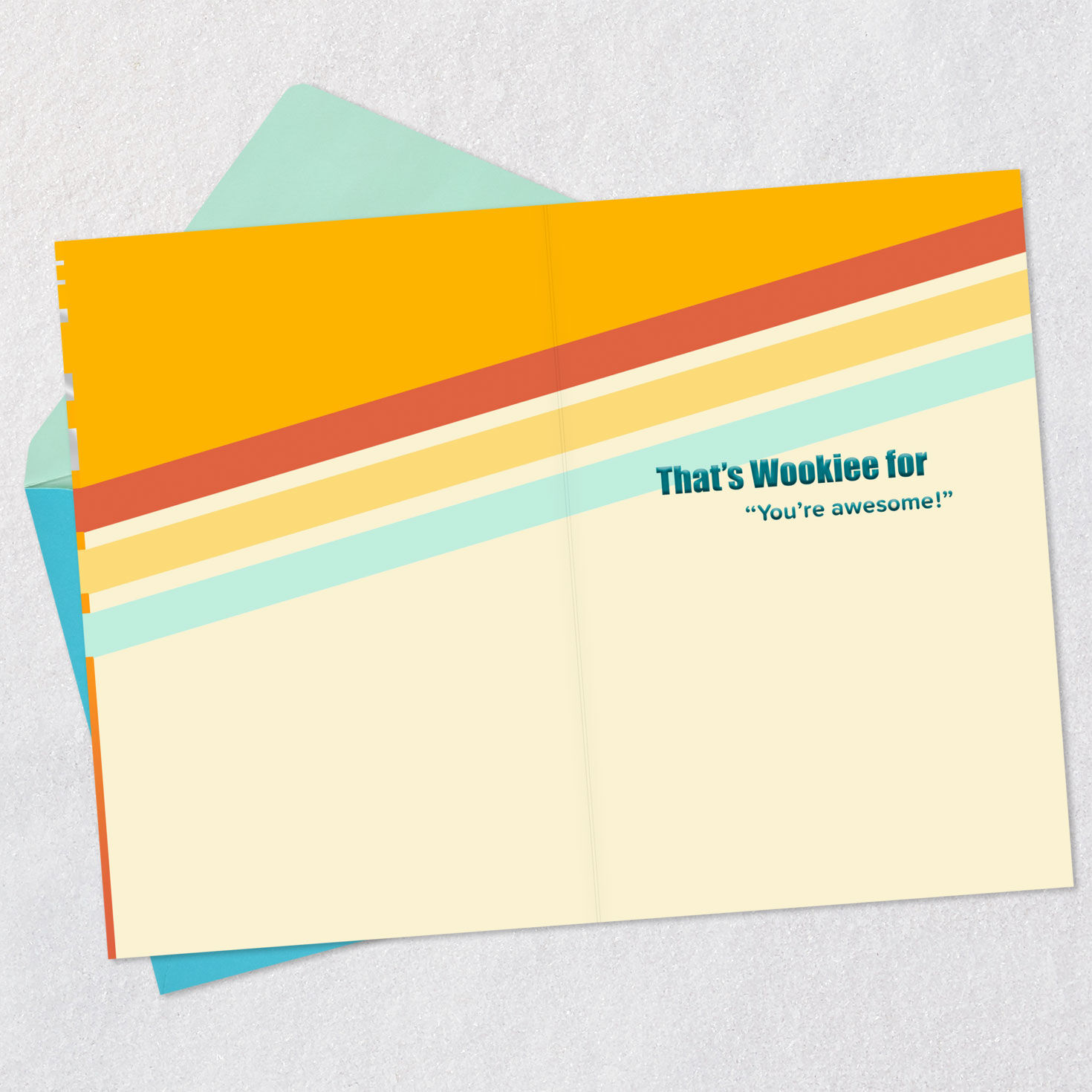 Star Wars Chewbacca Wookiee Friendship Card Open card with envelope image number 3