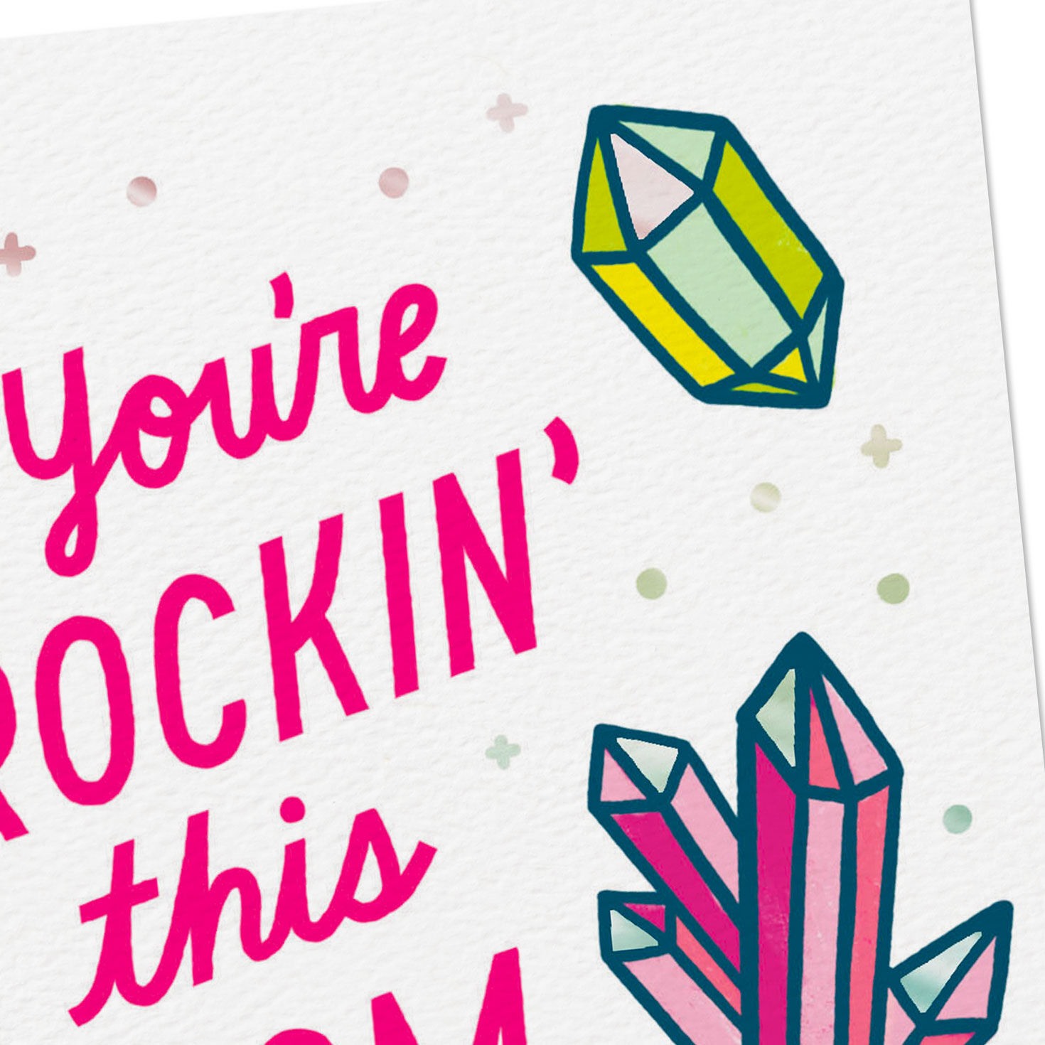 Pink and Lime Green Crystals Mother's Day Card  image number 4