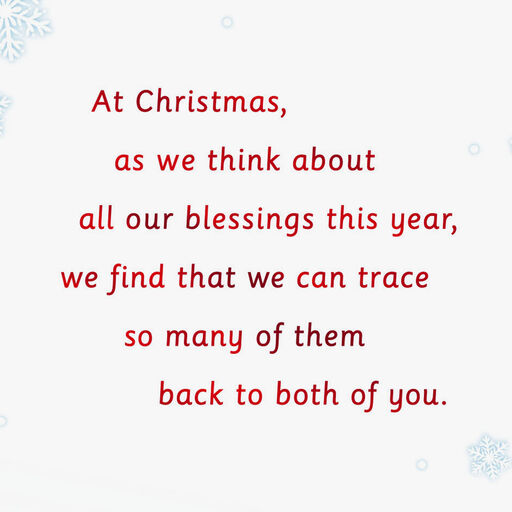 We're So Thankful for You Christmas Card for Parents, 