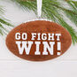 Go Fight Win Football Christmas Ornament hanging on tree image number 2