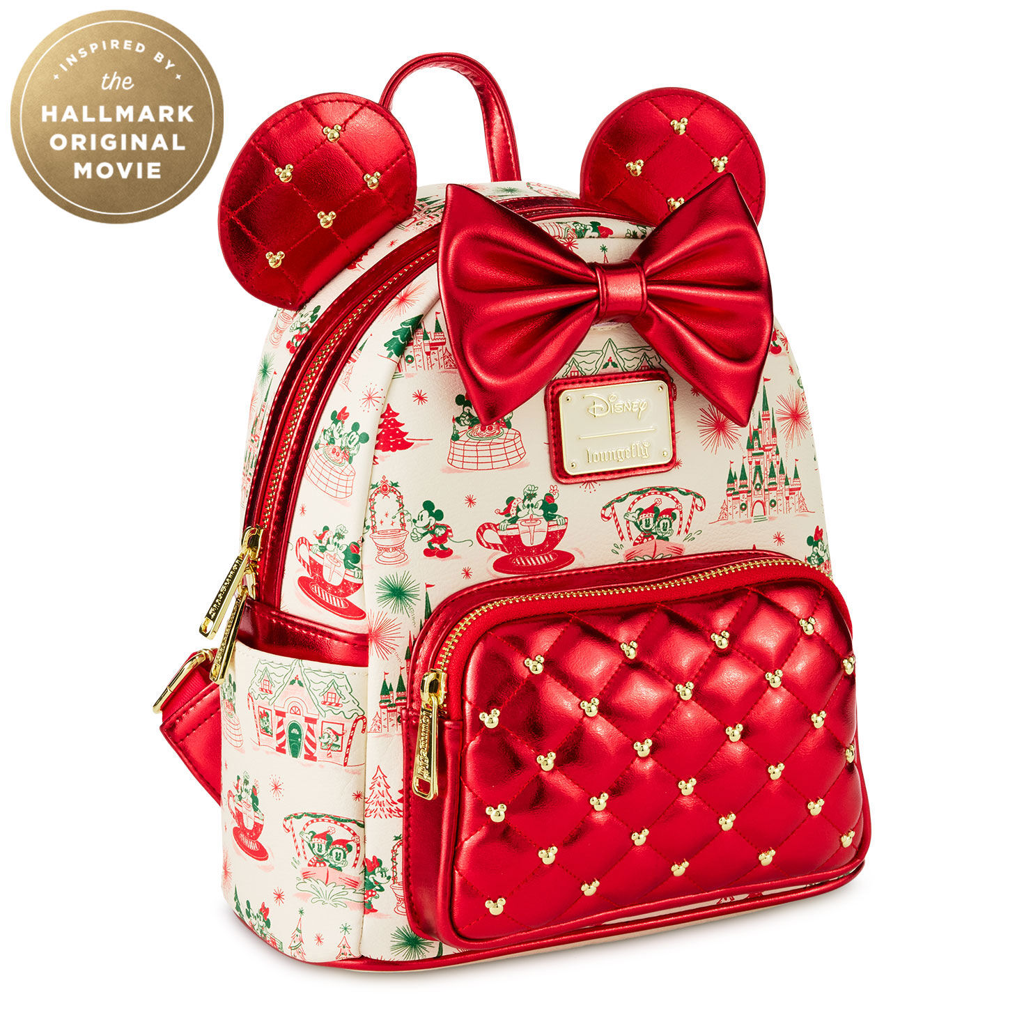 Hallmark + Disney Holiday Ever After Loungefly Minnie Mouse Mini Backpack