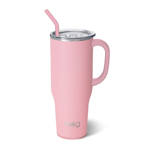Swig Blush Pink Stainless Steel Mega Travel Mug, 40 oz., 