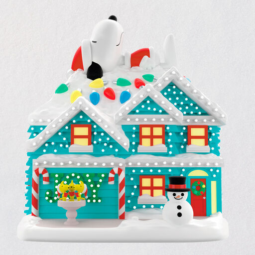 The Peanuts® Gang The Merriest House in Town Musical Tabletop Decoration With Light, 