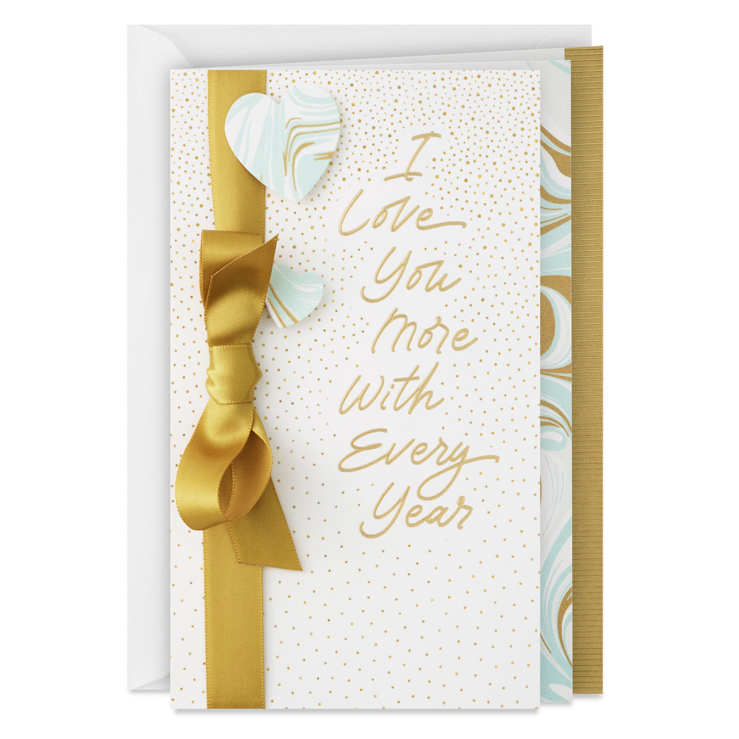 I Love You More With Every Year Anniversary Card