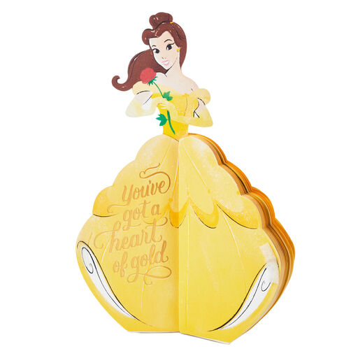 Disney Beauty and the Beast Belle Heart of Gold Honeycomb 3D Pop-Up Card, 