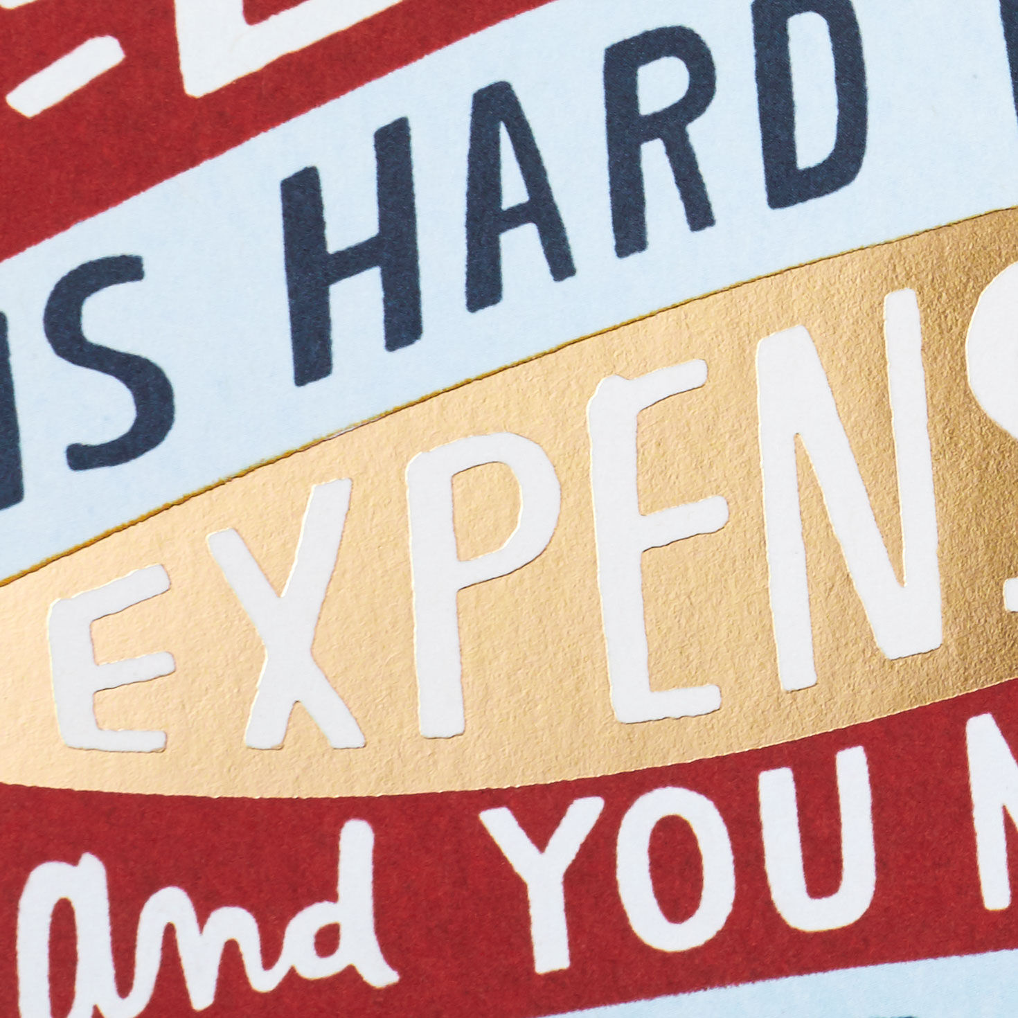 Red, Gold and Blue Letters Father's Day Card Card Cover Detail image number 4