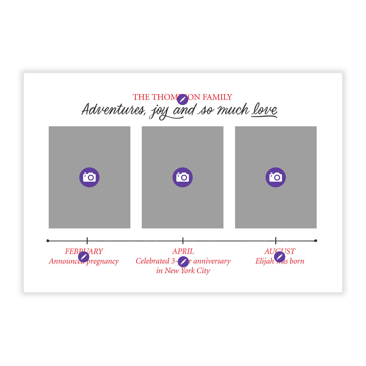 Our Year Flat Photo Card, , large image number 5