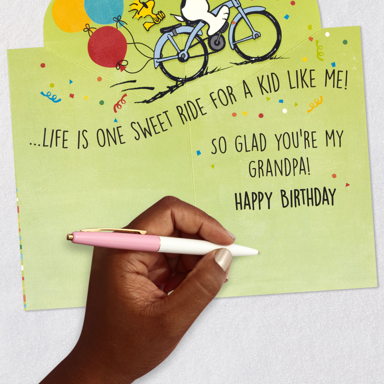 Peanuts® Snoopy Life Is One Sweet Ride Pop-Up Birthday Card for Grandpa for only USD 5.59 | Hallmark