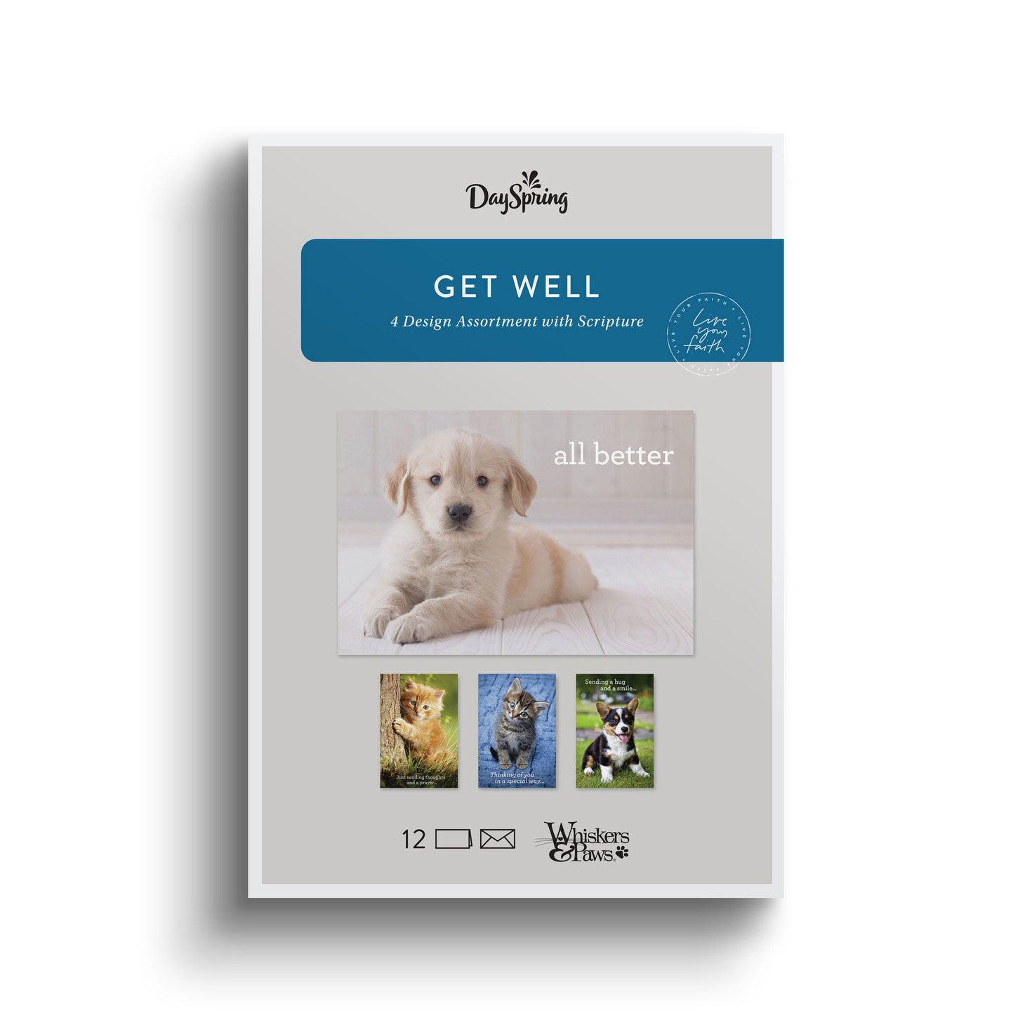Cats and Dogs DaySpring Get Well Cards Assortment package front image number 2