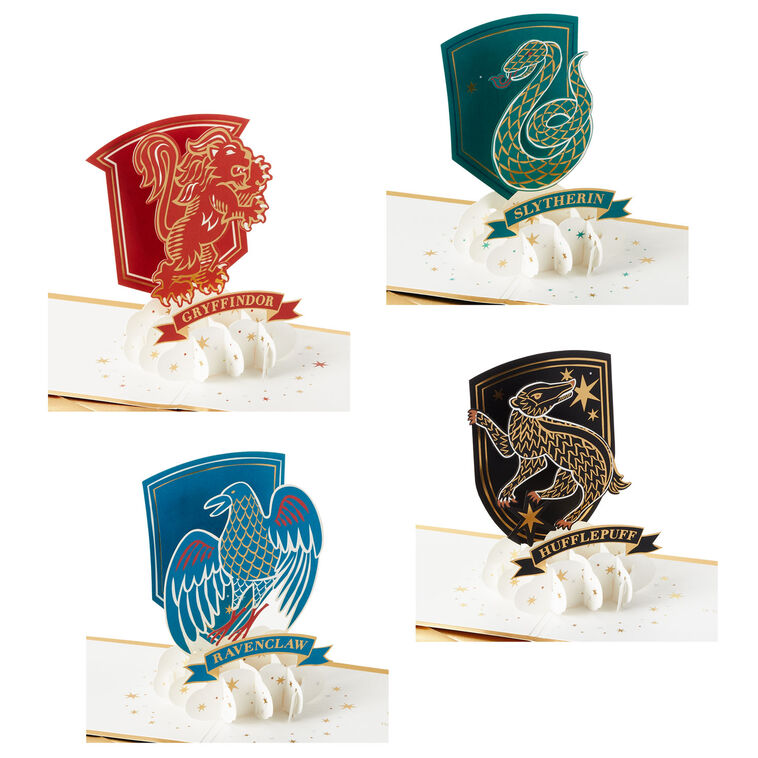 Harry Potter™ House Crests 3D Pop-Up Cards, Pack of 4