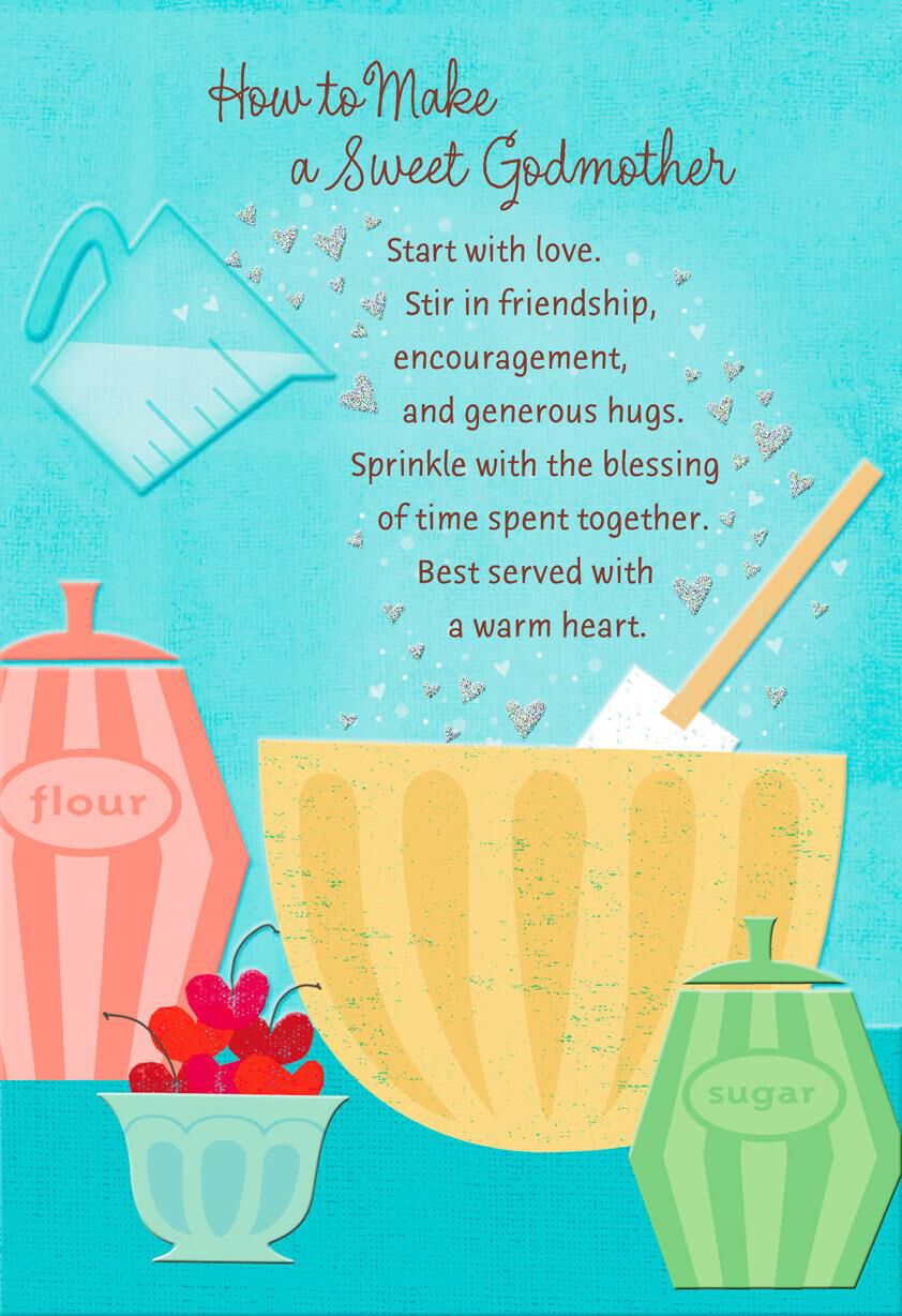 Baking Cupcakes Birthday Card for Godmother