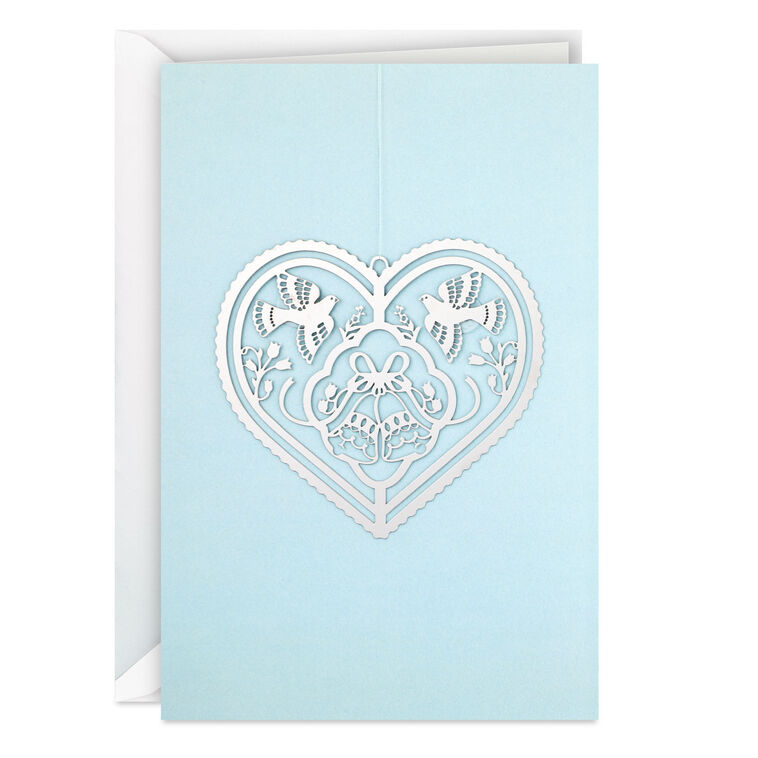 A Love That Only Gets Stronger With Time Wedding Card With Metal Ornament