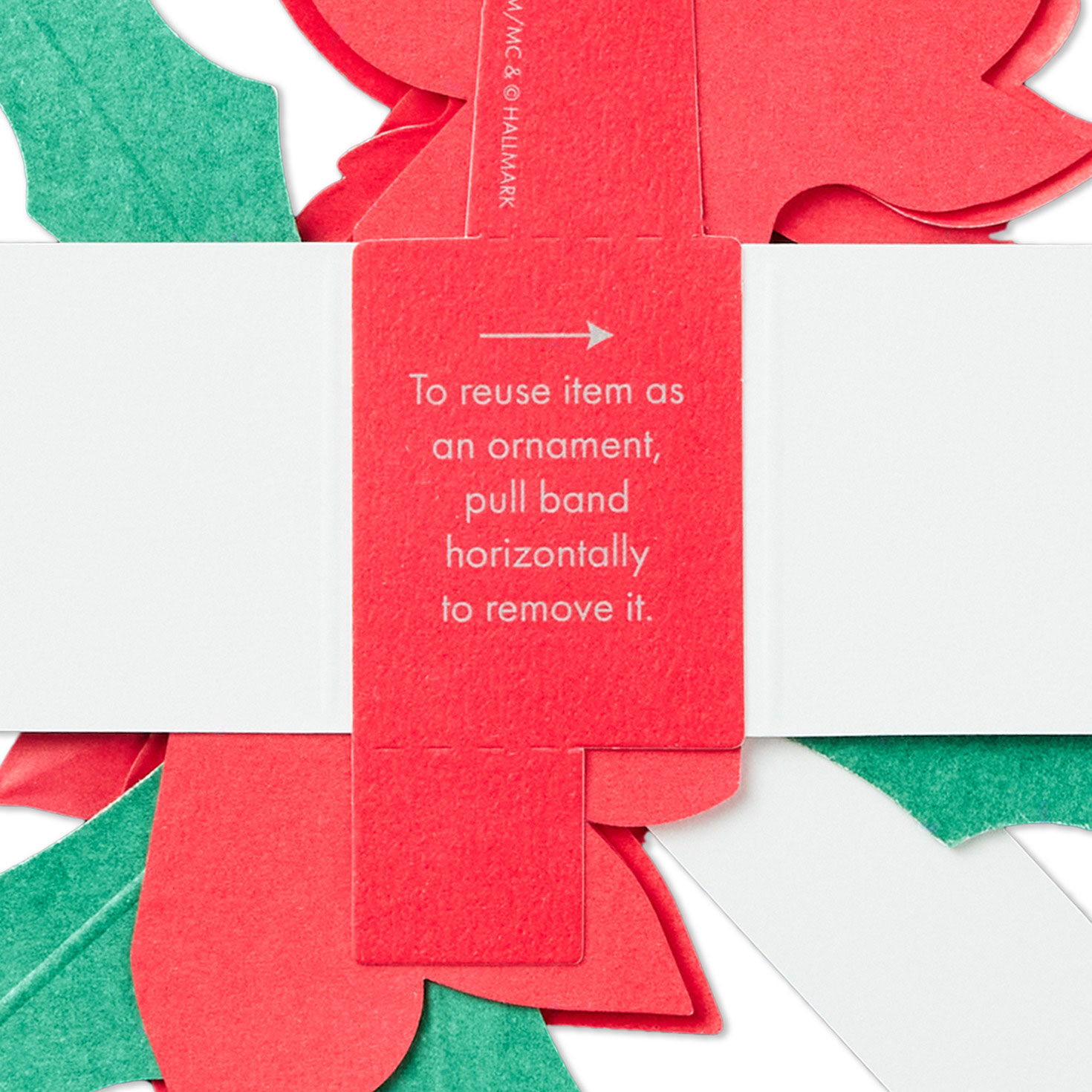 Poinsettia with Band and Tag Holiday Wrap Accessory instructions image number 4
