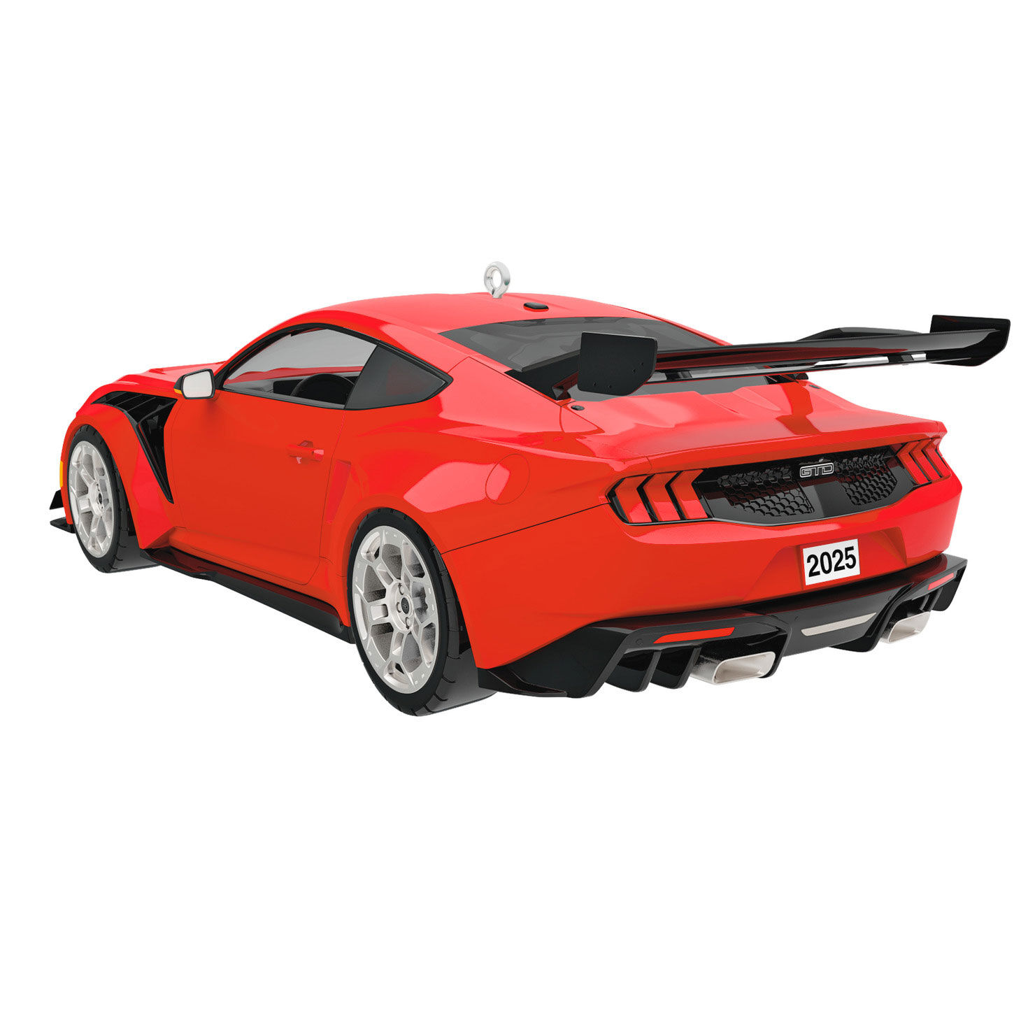 Red Ford Mustang Sports Car Keepsake Ornament Back image number 6