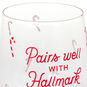 Candy Canes, Hallmark Movies Stemless Wine Glass closeup view image number 5