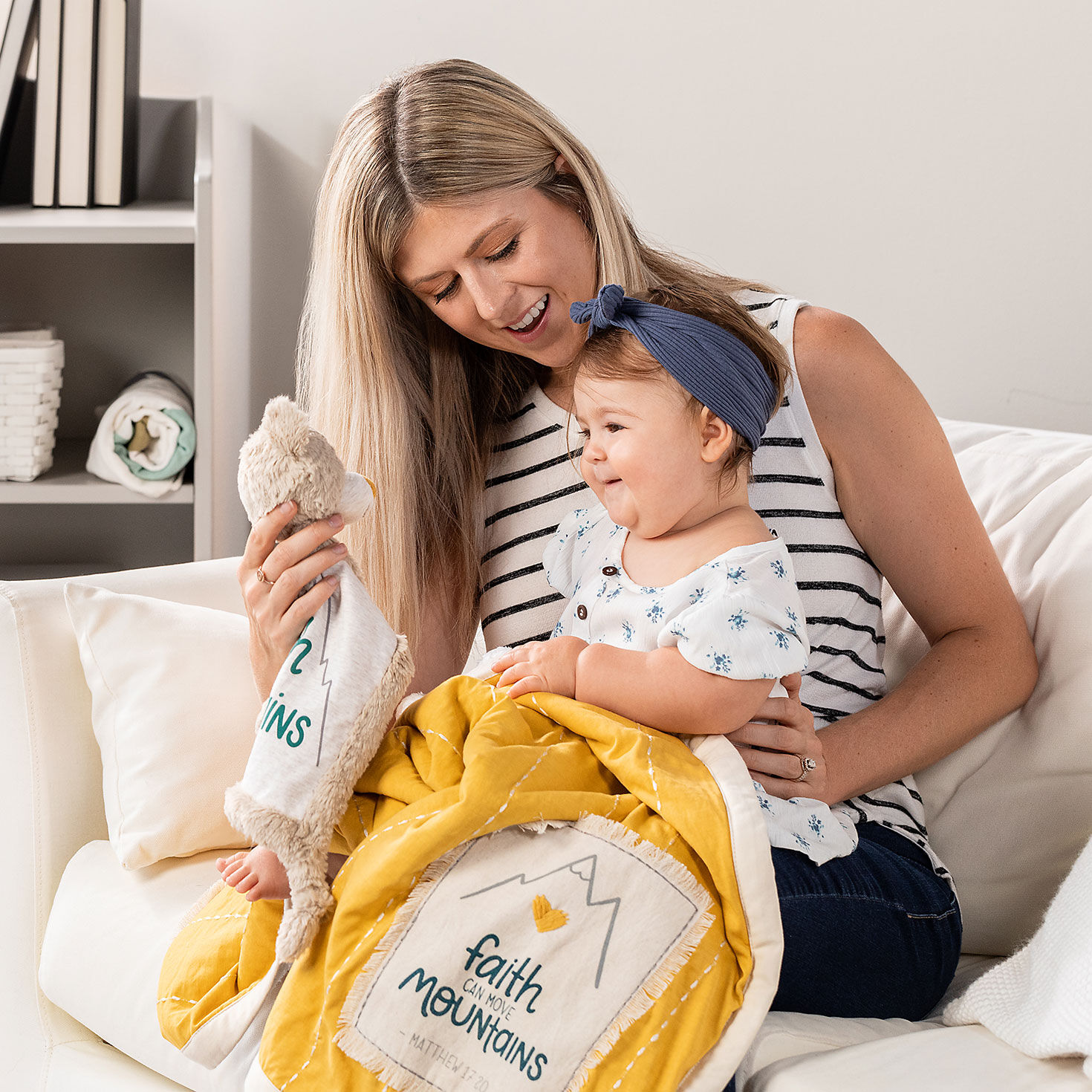 I will move mountains baby blanket online