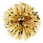 5" Ivory and Gold Metallic Pom-Pom Gift Bow, , large image number 1