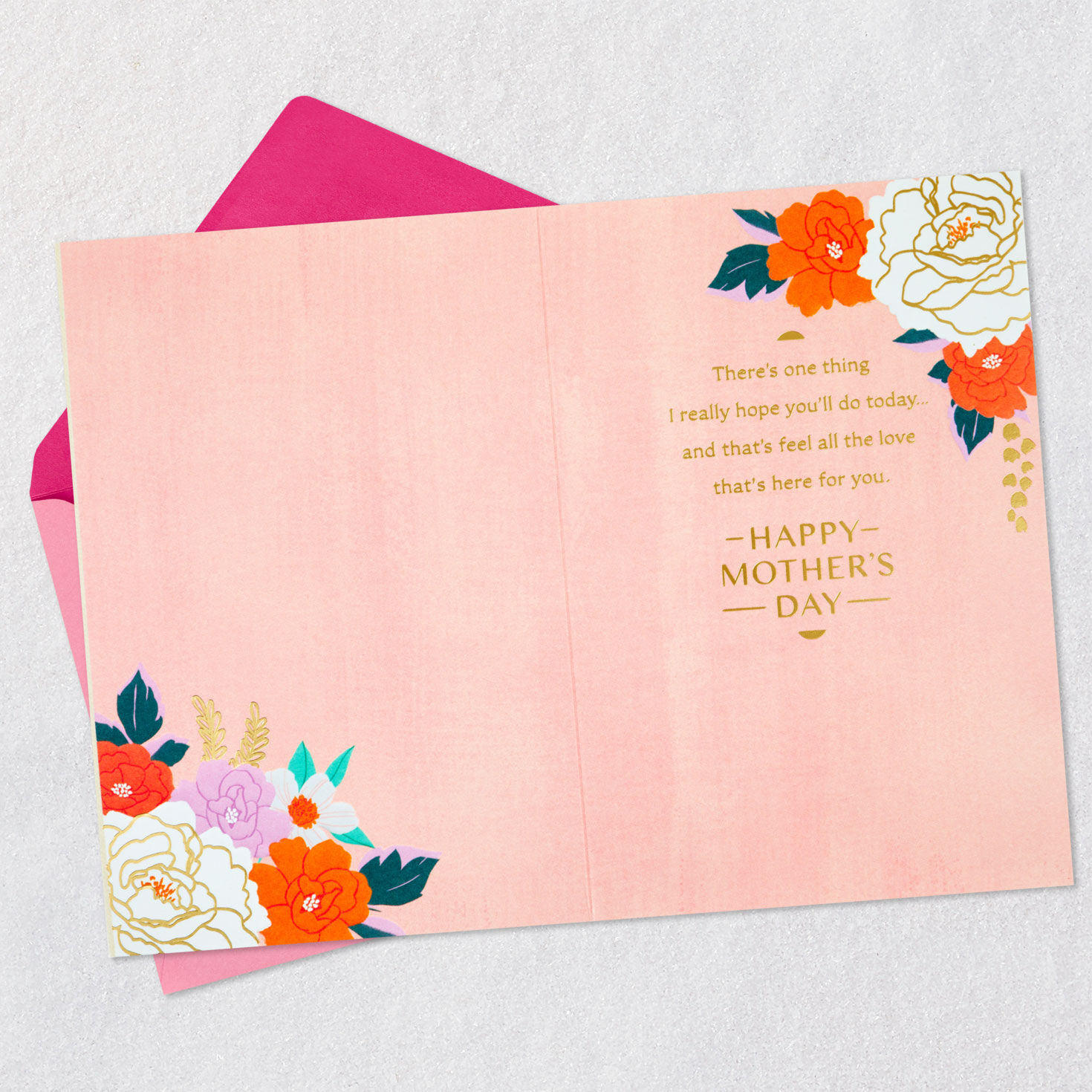 Flowers in Vase Mom Mother's Day Card Open card with envelope image number 3