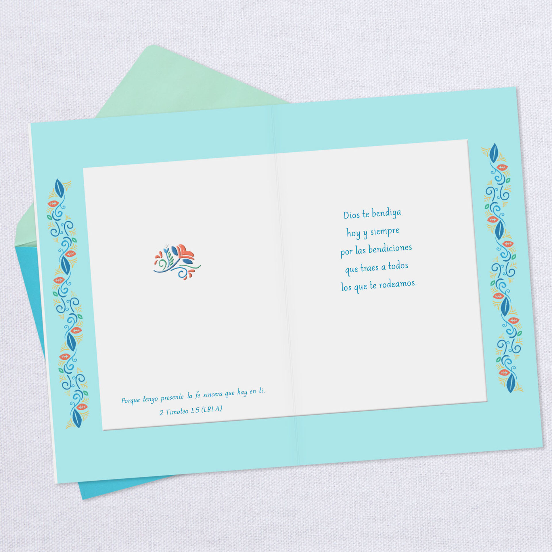 May God Bless You Always Spanish Language Religious Thank You Card