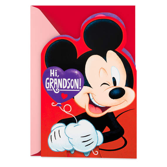 Disney Mickey Mouse So Loved Valentine's Day Card for Grandson, , large image number 1