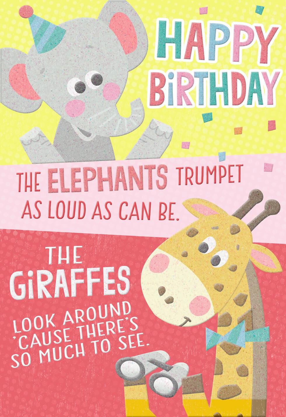 Wild Animals Birthday Card