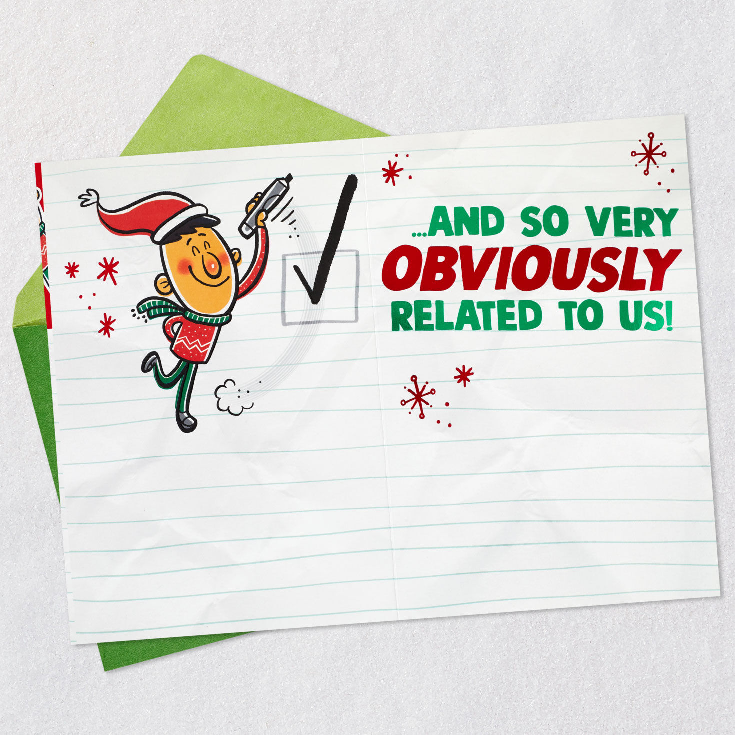 So Obviously Related Funny Christmas Card for Nephew, , large image number 3