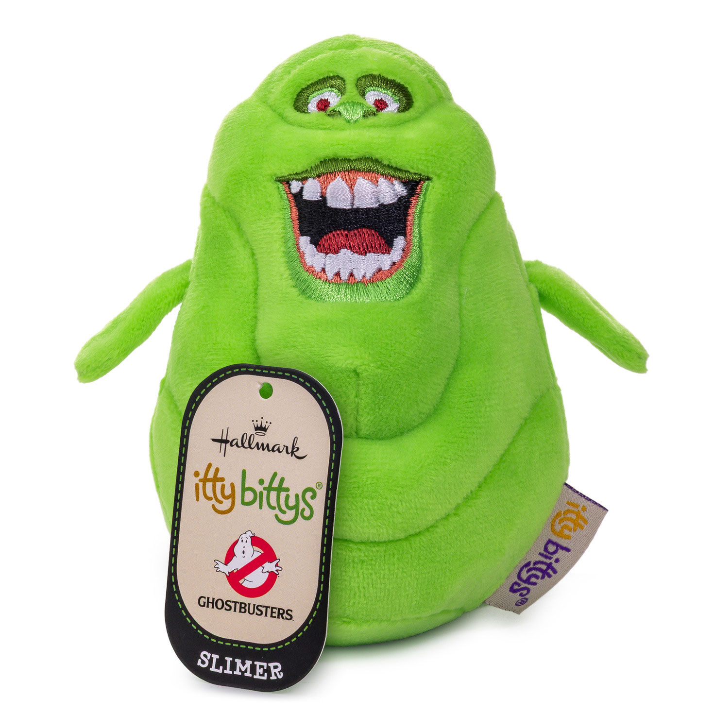 Hallmark itty bittys Plush Green Ghostbusters Ghost front with tag image number 2