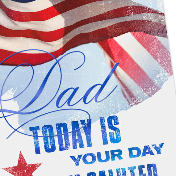 American Flag We Salute You Veterans Day Card for Dad, , large image number 4