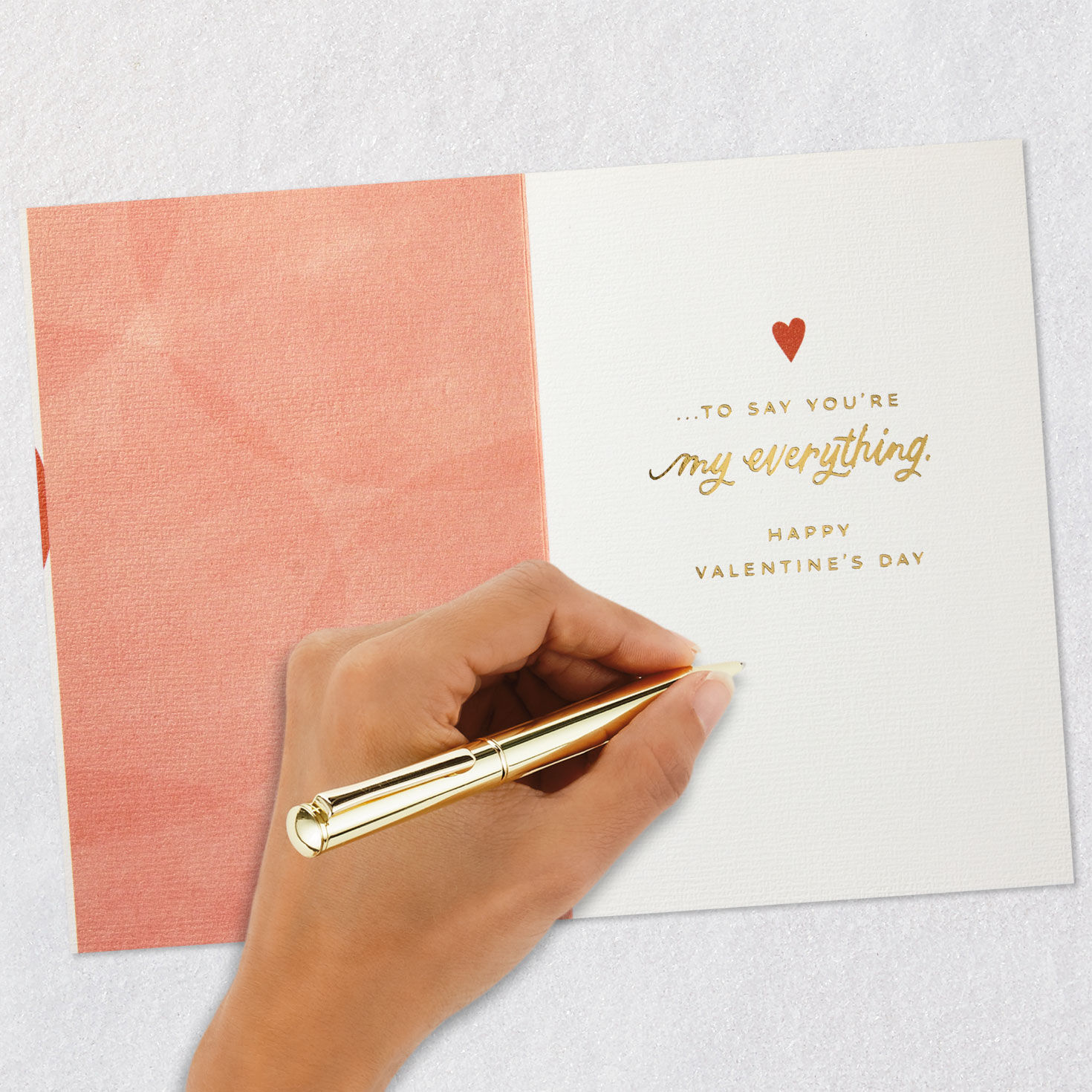 Entwined Hearts Romantic Valentine's Day Card Signing card image number 6